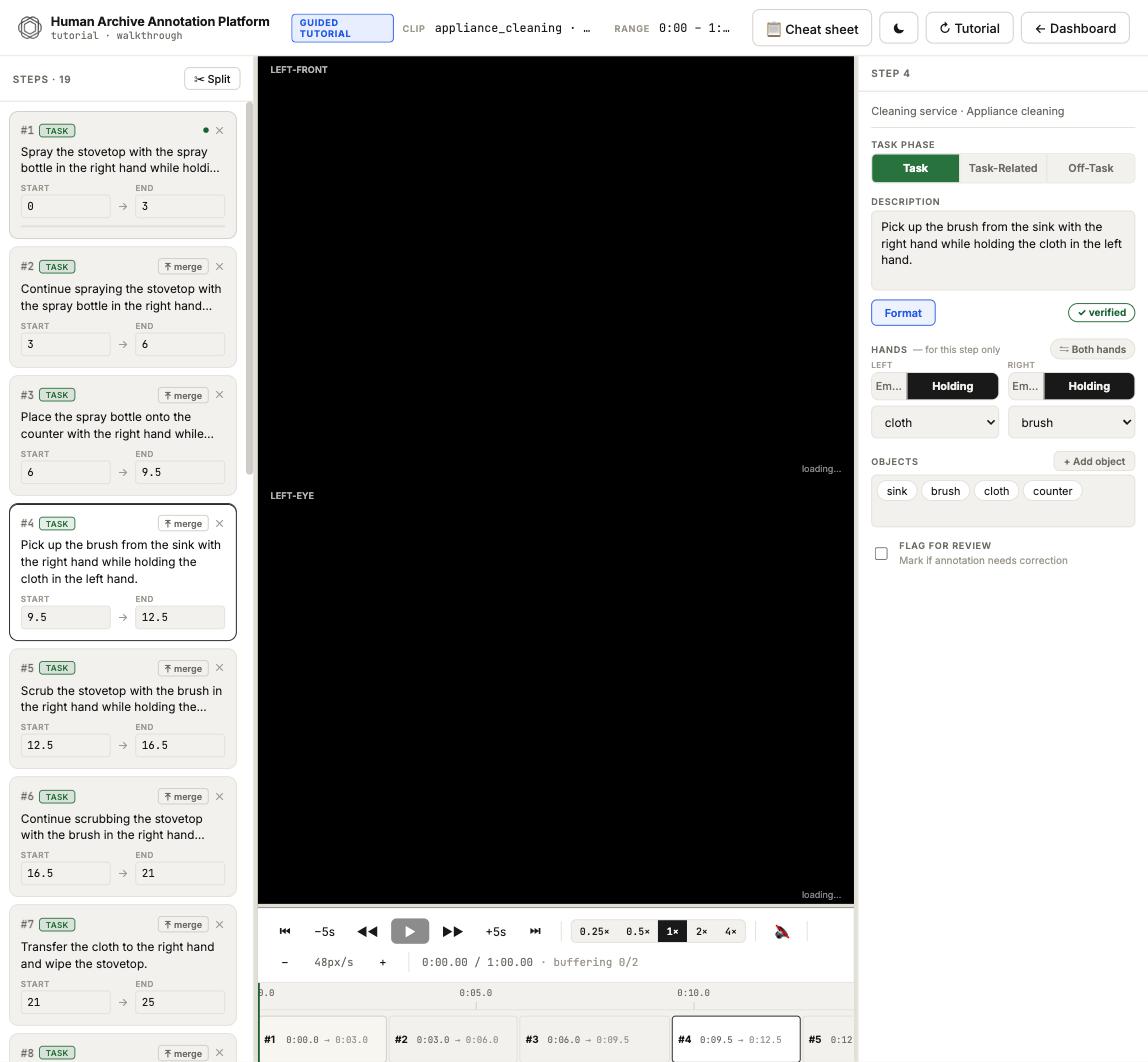 Human Archive annotation editor